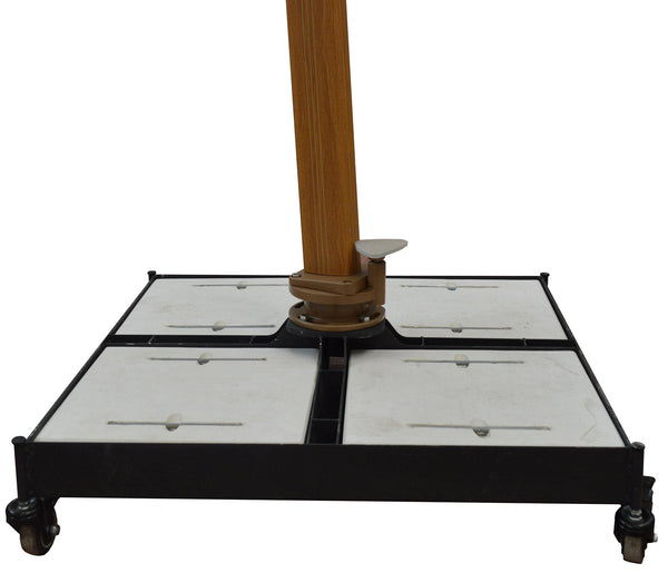 Sockel für Gartenschirm mit Rädern 87x87 cm aus lackiertem Eisen sconto