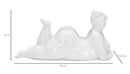 Statua Donnina Yoga Relax 32x16x16 cm in Poliresina Bianco