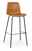 Set 2 Sgabelli Bar 39x44x103,5h cm Kyra Pu Cuoio Vintage