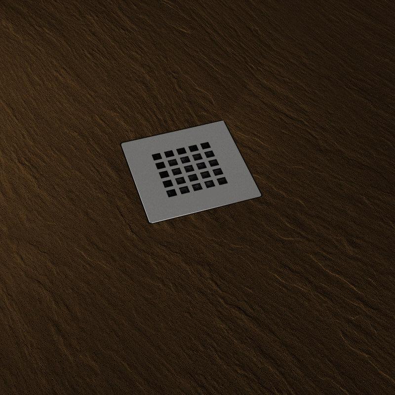 Piatto Doccia in Pietra  Pedrinelli Ardesia Stone Side Marrone Varie Misure