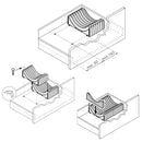 Organizer per Piatti 13 Posti 35x27 cm in Plastica Emuca Grigio