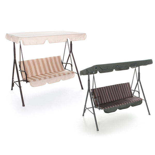 prezzo Schaukelstuhl Hawaii 165 x 125 x 184 cm mit lackiertem Stahlgestell und braunen Polyesterkissen