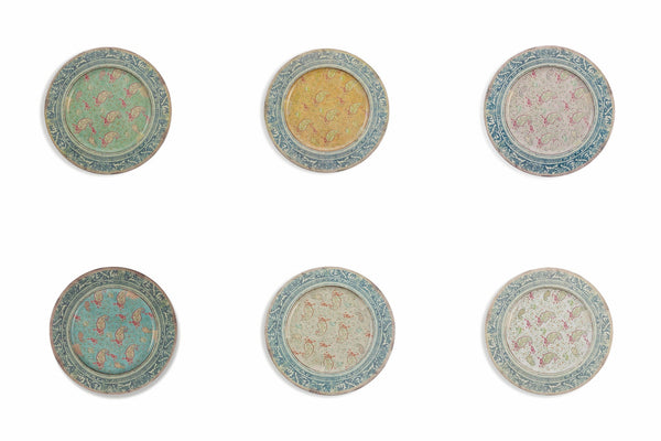 online Set mit 6 runden Platztellern Villa d'Este Home Tivoli Cachemire