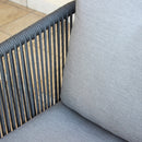 Set Salotto da Giardino Divano 2 Poltrone e Tavolino con Cuscini in Alluminio Antracite