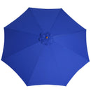 Ombrellone da Giardino Ø3 m Palo Ø38 mm in Legno di Pioppo e Bambù Blu