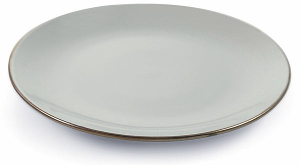 sconto Set 6 Speiseteller aus Steinzeug Ø26,5x2,5 cm Villa d'Este Home Tivoli Royal Passion Hellgrau