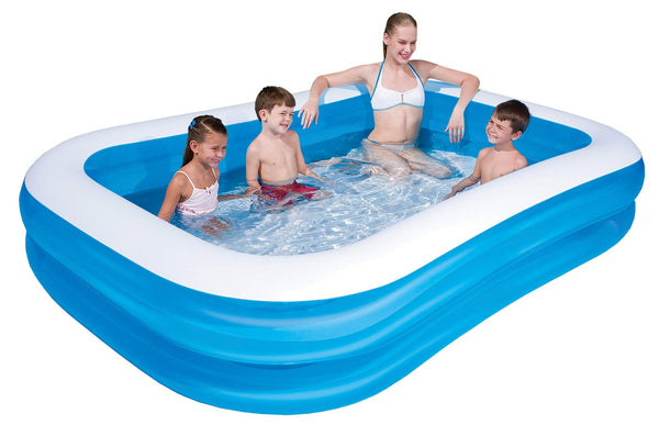 acquista Aufblasbarer rechteckiger Pool 262 x 175 x 51 cm Bestway 54006B Blau