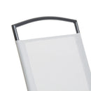 Sedia Pieghevole da Giardino  72x56x91,5 cm in Acciaio e Textline Capri Grigio Chiaro