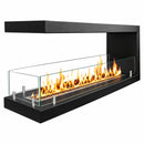 Camino a Bioetanolo Trifacciale Maratea 120x30x50 cm Potenza 3 kW Struttura in Acciaio Nero