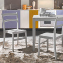 Set 4 Sedie da Giardino in Polipropilene Vandi Bianche