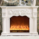 Camino Elettrico da Pavimento 116x150x33 cm Effetto Fiamma 1500W Savage Marrone