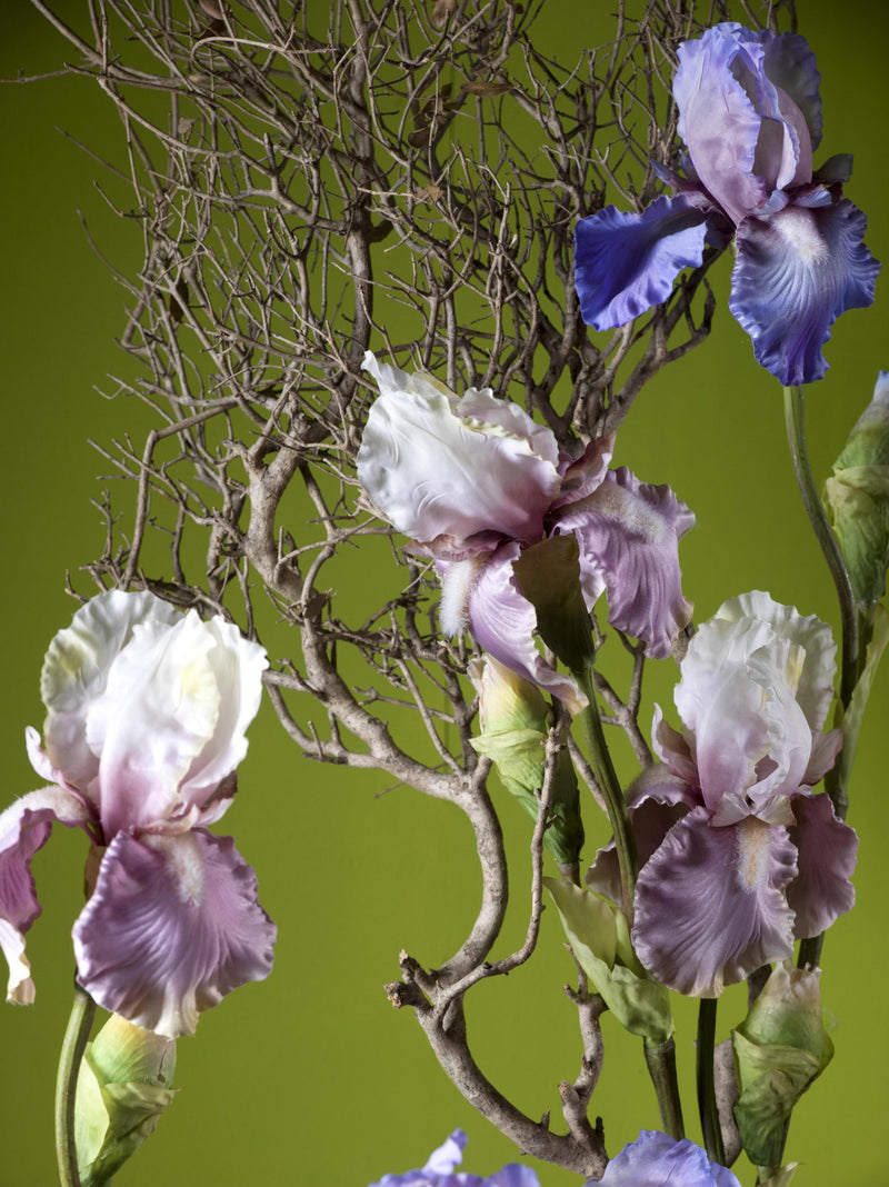 Set 3 Iris Composto da 2 Fiori Artificiali Altezza 85 cm 