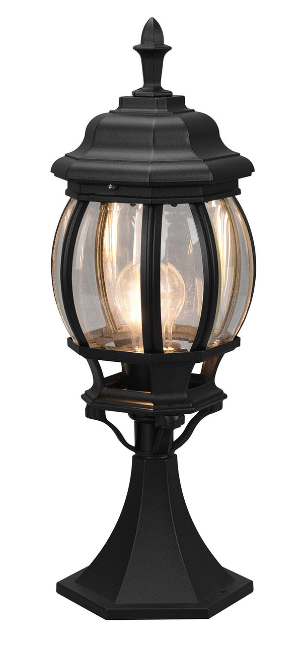 sconto Lampada Palo da Esterno Attacco E27 in Alluminio Nero Opaco