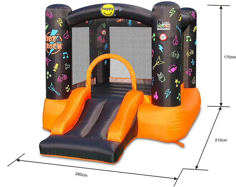 Castello Giostra Gonfiabile Interattivo Kidz Rock con Pompa Happy Hop
