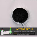 Albero di Natale Gonfiabile 163 cm con Pupazzo di Neve Scritta e Luci LED