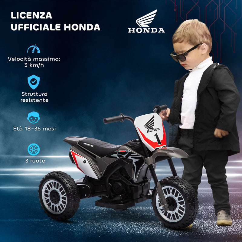 Moto Elettrica per Bambini Licenza Honda CRF450RL 6V Velocità: 3 km/h Grigio  