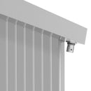 Casetta Box da Giardino 249,1x209,3x231,3 cm in Acciaio Zincato Grigio