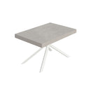Tavolo Allungabile 140/224x80Cm Niket Cashmere Gambe Bianche      