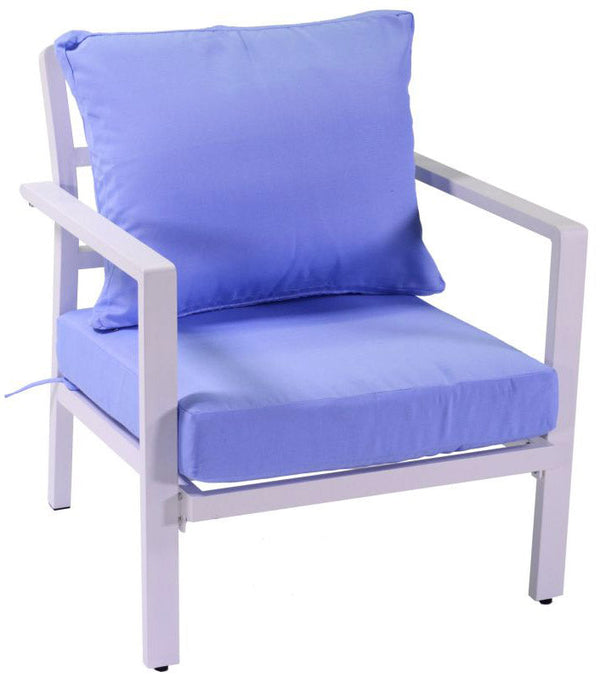 Garden Lounge Set aus Aluminiumsofa, 2 Sesseln und Couchtisch Adami Boston White online