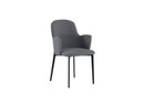 Set 4 Sedie Sophia 53,5x62,5x80 cm in Tessuto Easy-Clean Grigio Chiaro       