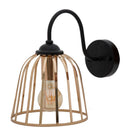 Lampada da Muro Elegant 16x25x28 cm in Ferro Nero e Oro
