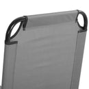Sdraio da Giardino Pieghevole 188x56x28 cm con Schienale Regolabile Acciaio e Tessuto Oxford Grigio      