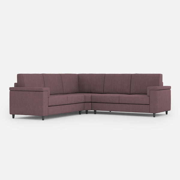 Divano Angolare 5 Posti 226x226x85 cm Marrak in Tessuto Prugna prezzo