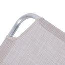 Lettino Mare Richiudibile 190x58x27 cm Struttura in Alluminio e Copertura in PVC e Poliestere Ecrù Viareggio      