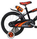 Bicicletta per Bambino 16" 2 Freni  Street Art Nero/Arancione