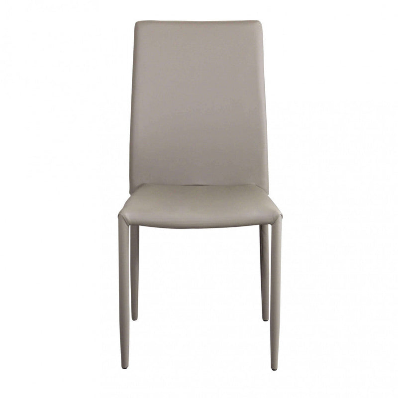 Sedia Cammie 41x50x91 h cm in Similpelle Tortora