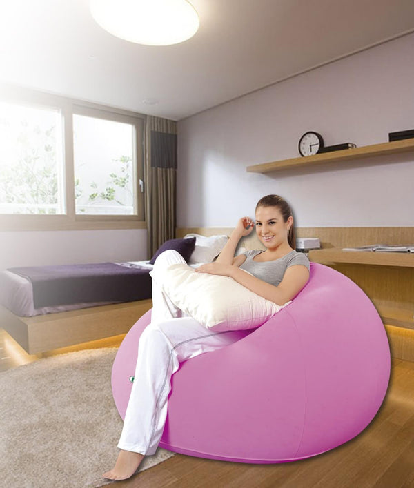 Beflockter aufblasbarer Sessel Pouf 105 x 105 x 65 cm Jilong Easigo Lazy Sofa Pink prezzo
