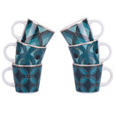 Set 6 Tazzine da Caffè Ø6x5,5 cm in New Bone China VdE Tivoli 1996 Vetiver