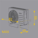 Copri Condizionatore 90x70x52 cm in Alluminio Blade S Antracite