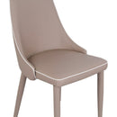 Set 4 Sedie 47x45x46 cm in Similpelle da Interno Tortora