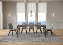 Tavolo Allungabile 120-204x80x77 cm Karamay Noce e Antracite