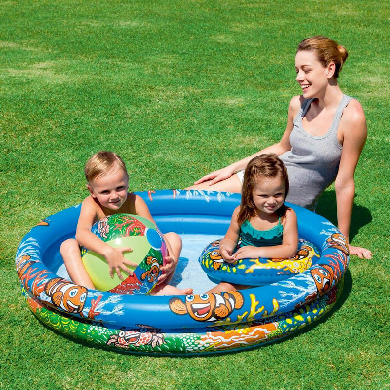Piscina Gonfiabile 2 Anelli per Bambini Ø122x20 cm in Vinile Bestway 51124
