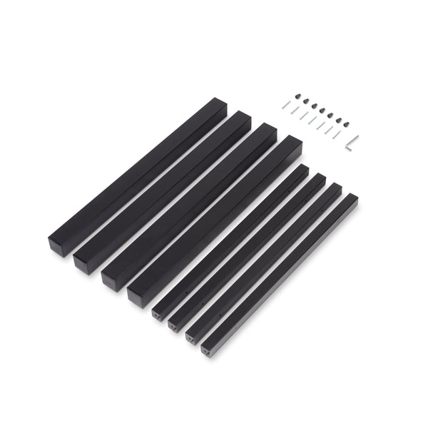 sconto Set Struttura e Gambe Tavolo 750x750 mm in Acciaio Emuca Nero