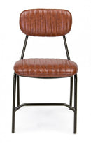 Set 2 Sedie 44x55x78h cm Debbie Arancio Scuro Vintage 