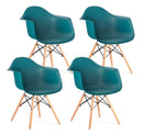 Set 4 Sedie di Design con Braccioli 62,5x44x80 cm Federica Turchese