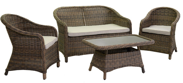 Adami Baltimora Garten-Lounge-Set aus grauem Polyrattan online