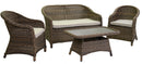 Set Salotto da Giardino in Polyrattan Baltimora Grigio