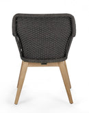 Set 2 Sedie 46x46x82h cm con Braccioli e Cuscini Allison Antracite