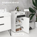 Mobiletto Bagno 1 Cassetto 1 Anta 37x32,5x79 cm in MDF Bianco