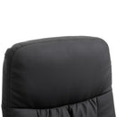 Poltrona Relax Girevole a 360° con Poggiapiedi e Schienale Regolabile in Metallo e Finta Pelle Nero      