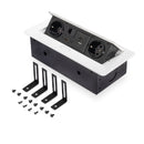 Multipresa Atom per Scrivania in Alluminio e Plastica Emuca Bianco