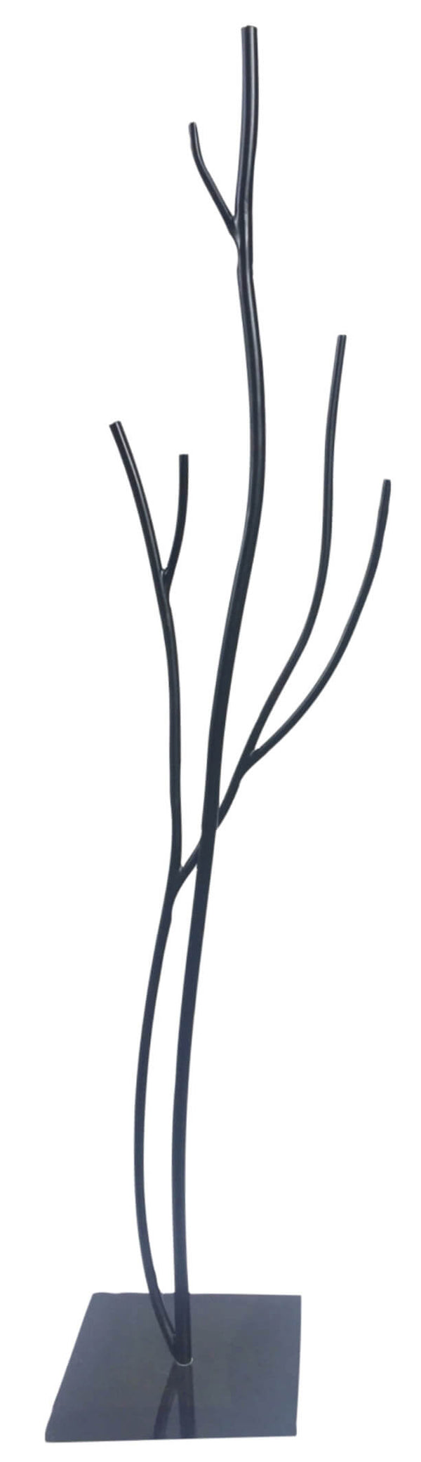 sconto Vasconi Kleiderständer aus Schmiedeeisen Kastanienschwarz 33x33x178 cm