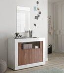 Mobile Buffet 2 Ante 110x42x86 cm in Legno TFT Lipari Bianco e Noce