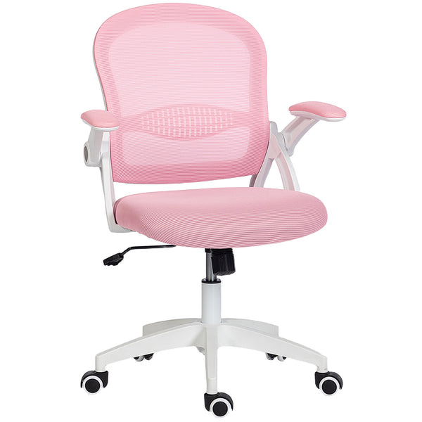 Sedia da Ufficio Ergonomica e Regolabile 65.5x61.5x88-97.5 cm con Schienale a Rete e Seduta Imbottita Rosa prezzo