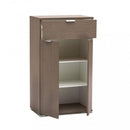 Mobiletto con 2 Anta e 1 Cassetto 60x38x103 h cm in Truciolare bilaminato Rovere Grigio