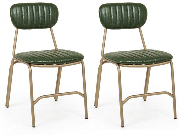 Set 2 Sedie 44x55x80h cm Addy Verde Scuro prezzo